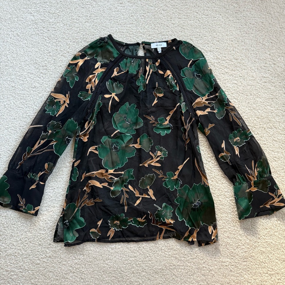 NWOT Reiss sheer blouse